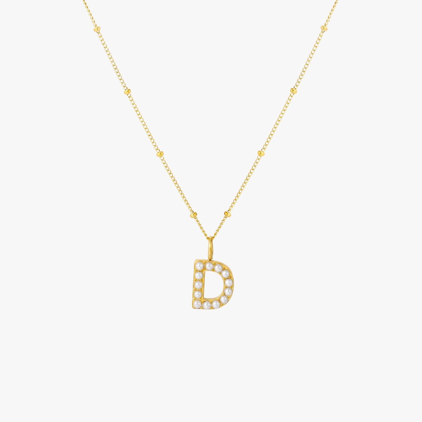 Pearl Initial Necklace