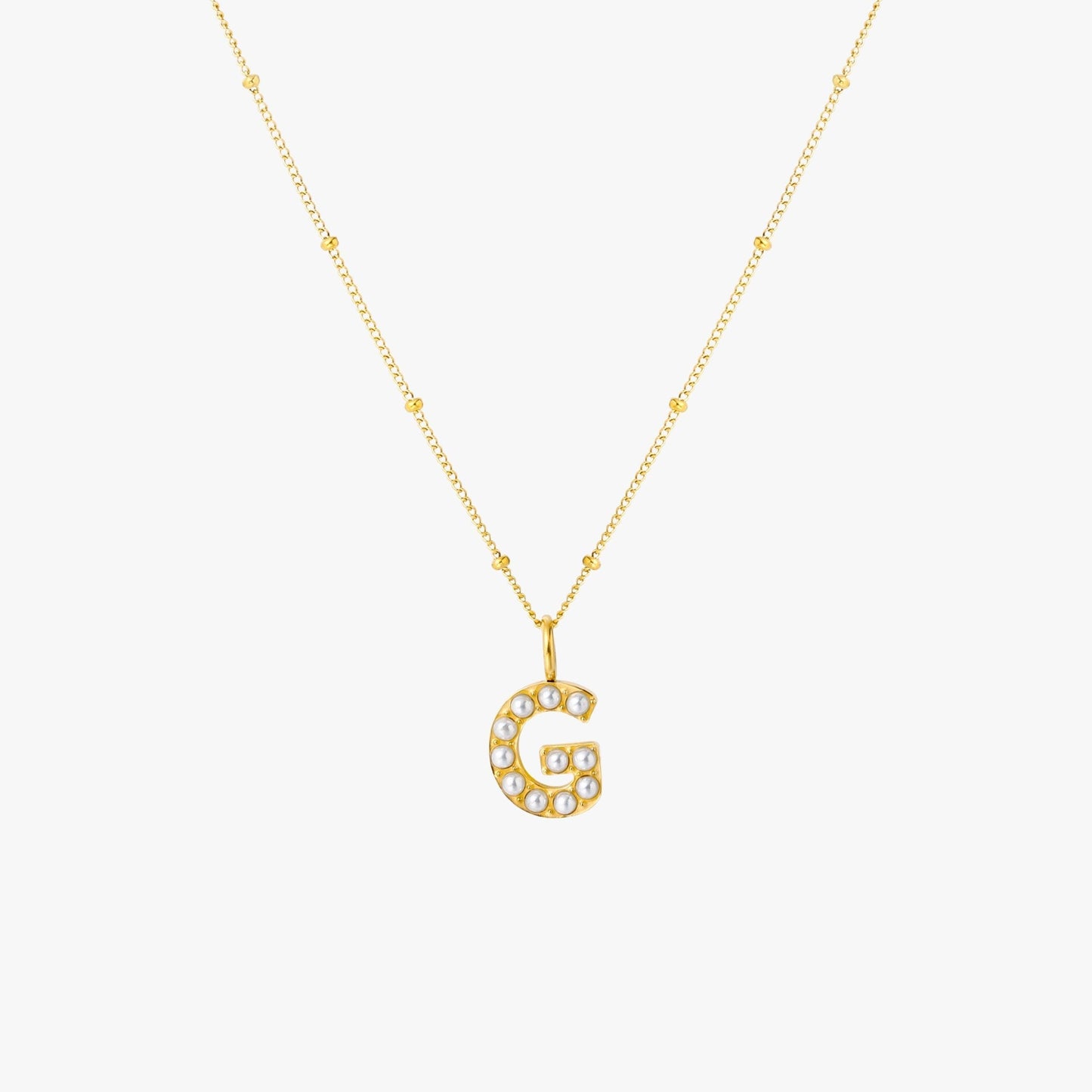 Pearl Initial Necklace