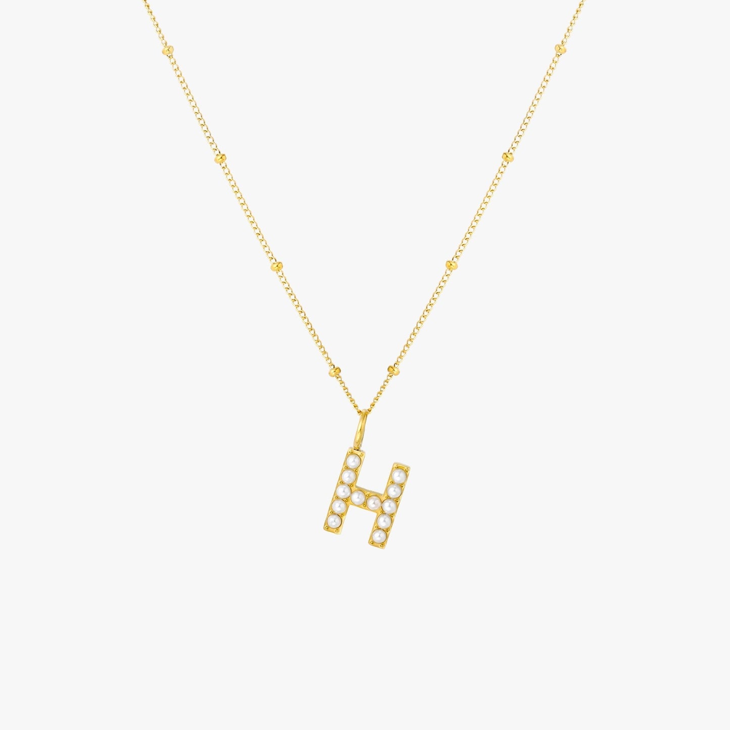 Pearl Initial Necklace
