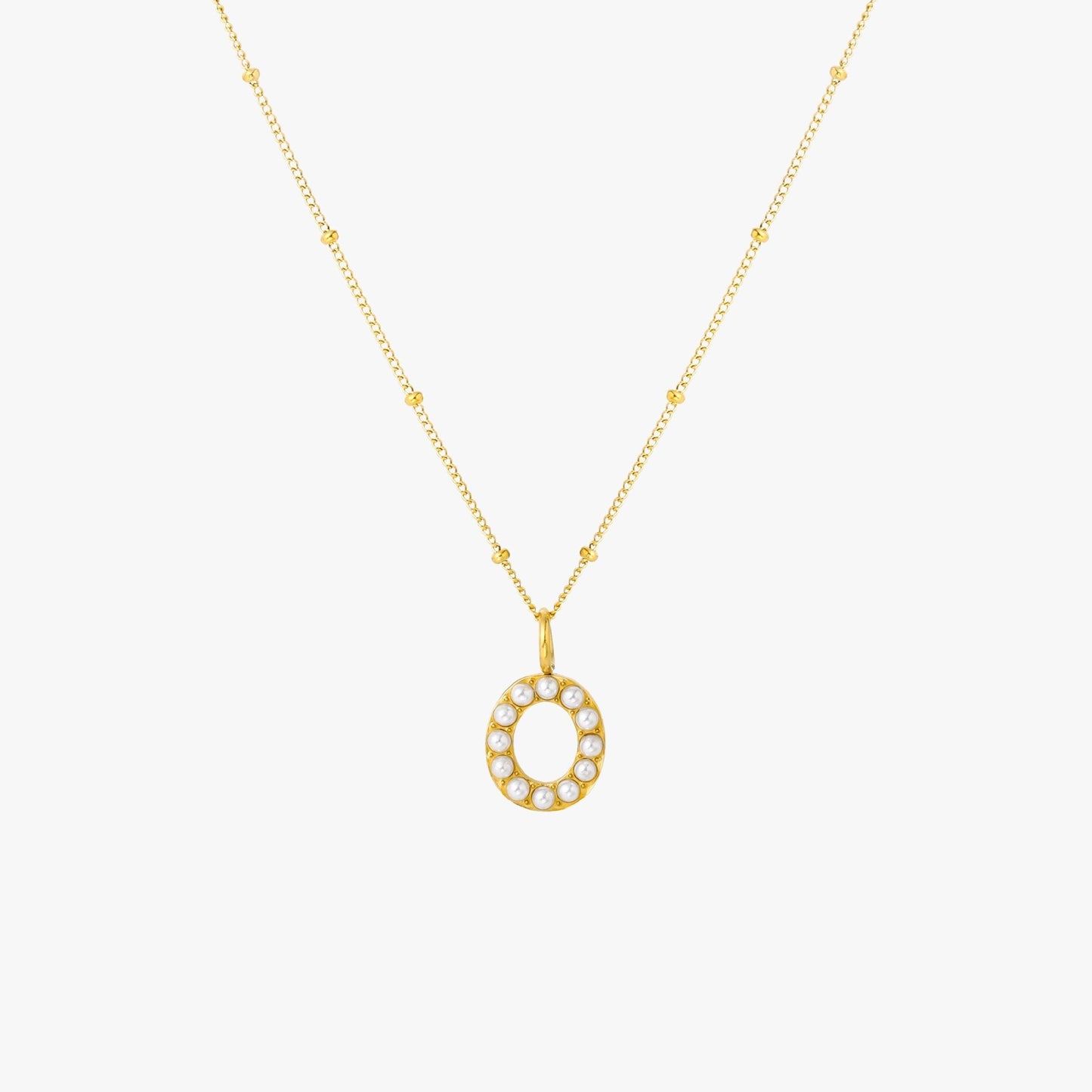 Pearl Initial Necklace
