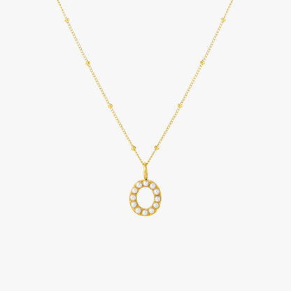 Pearl Initial Necklace