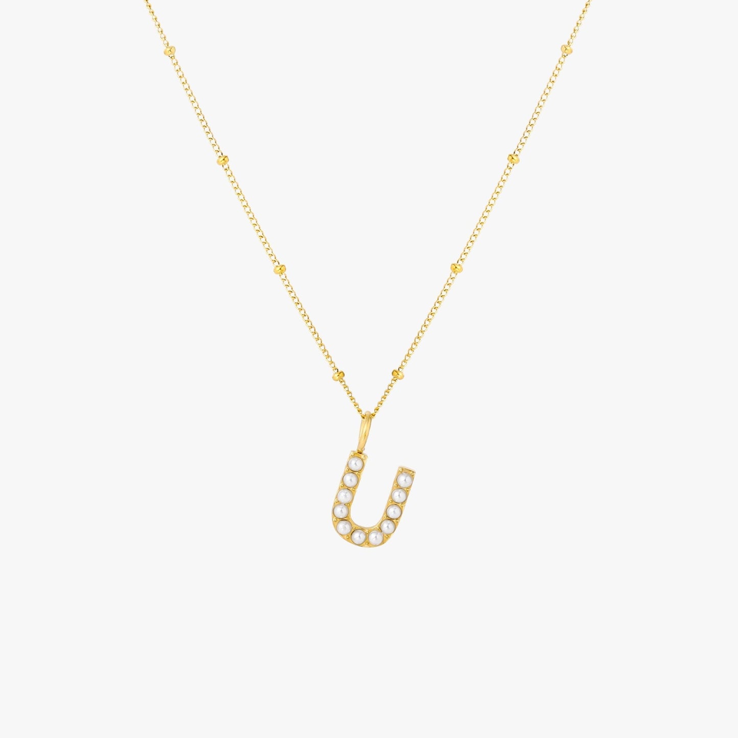 Pearl Initial Necklace