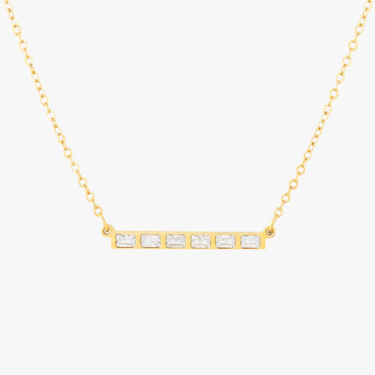 Baguette Line Necklace