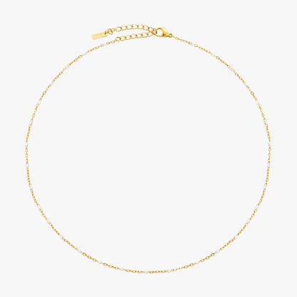 White Beaded Choker